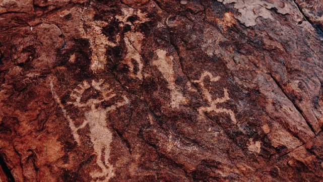 Pinturas Rupestres en Sapagua en la Quebrada de Humahuaca, Jujuy, Argentina
